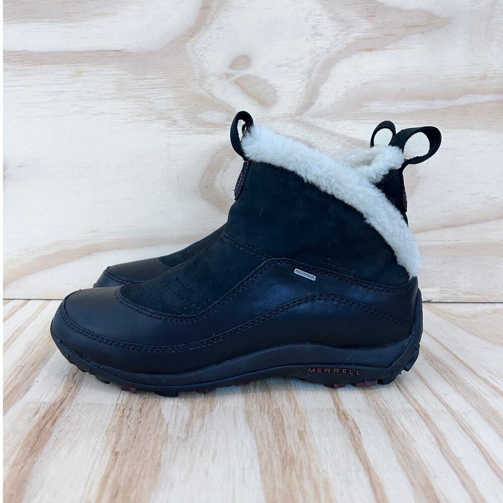 Merrell Black Winter Shearling-Lined Waterproof B… - image 3